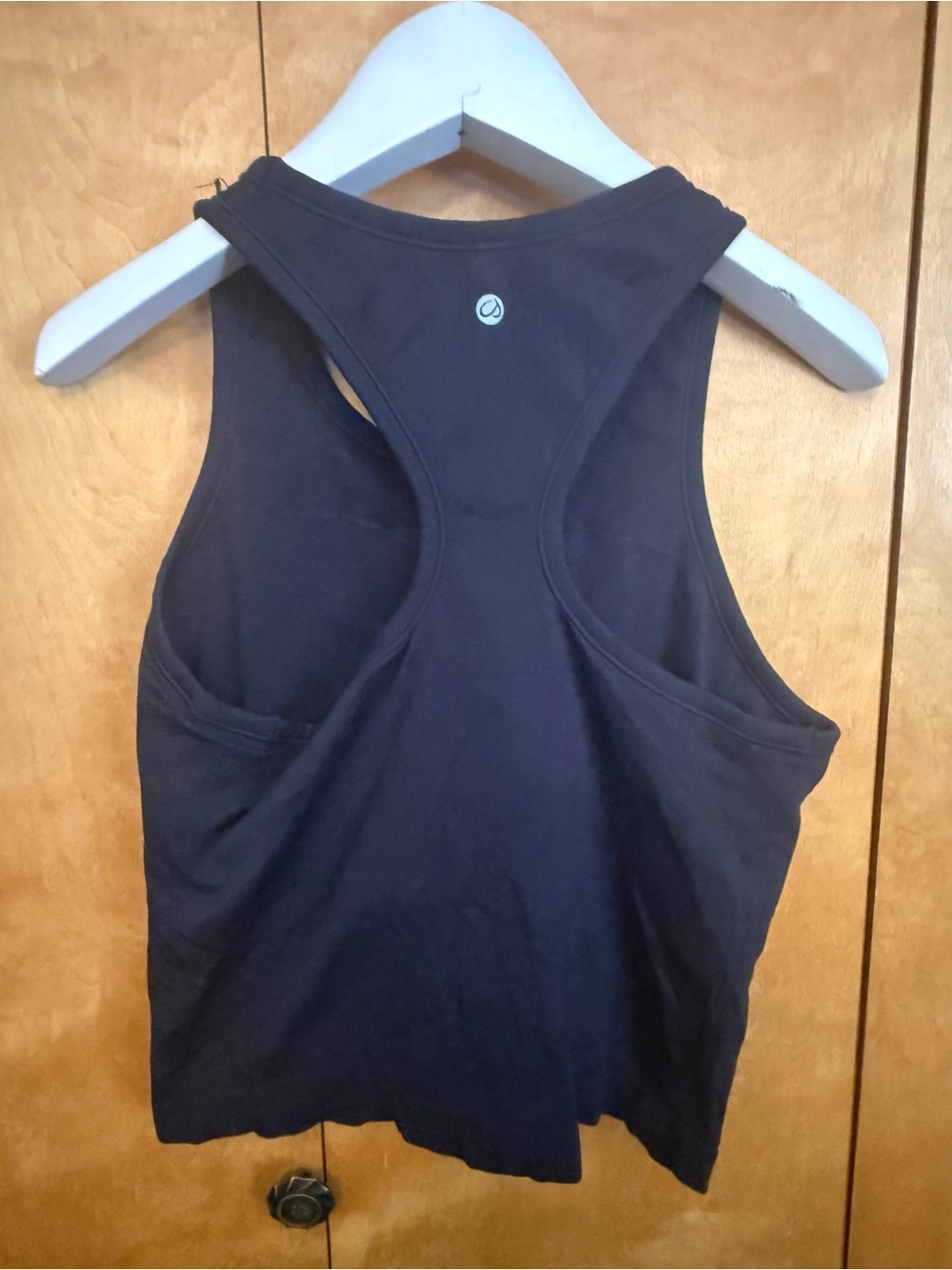 EUC - CRZ YOGA Ribbed seamless Crop Bra tank top Black Size Large